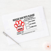 Noodsituatie Pet Rescue Window Stickers (Envelop)