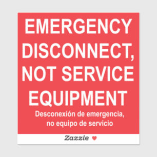 Noodstoplabel met Spaanse ondertiteling Sticker