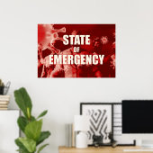 Noodtoestand en crisisbeheer poster (Thuiskantoor)