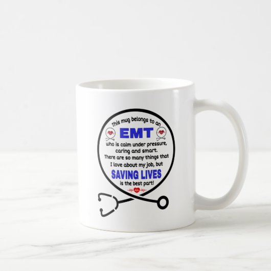 Noodtoestand van medische technicus. EMT Cadeau Koffiemok (Rechts)