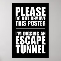 Noodtunnel - verwijder dit Poster niet
