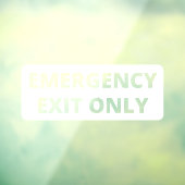 Nooduitgang alleen Storefront Decal (Vel 3)