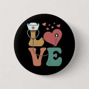 Noodverpleegkundige ER Verpleegkundige LIEFDE Ronde Button 5,7 Cm