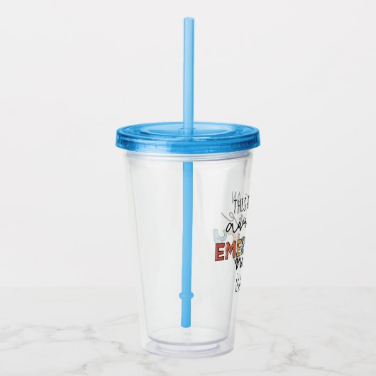 Noodverpleegkundige Funny Geweldige ER Verpleegkun Acryl Drinkbeker (Rechts)