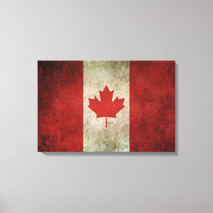 noodvlag van Canada Canvas Afdruk
