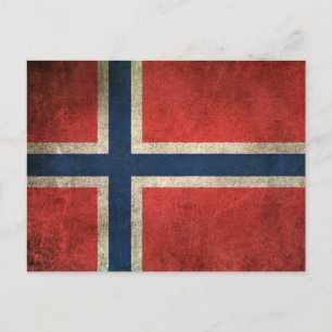noodvlag van Noorwegen Briefkaart