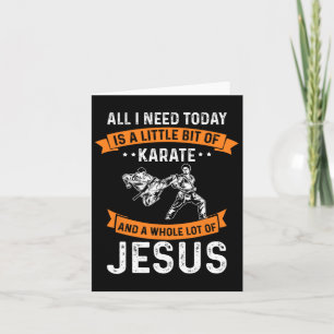 Noodzaak Karate Jesus Christelijk God Love Sports Kaart
