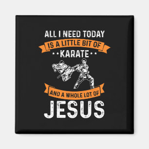 Noodzaak Karate Jesus Christelijk God Love Sports  Magneet