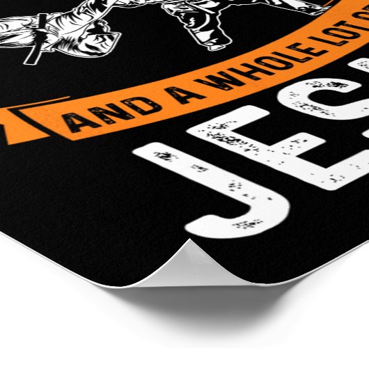 Noodzaak Karate Jesus Christelijk God Love Sports Poster (Hoek)