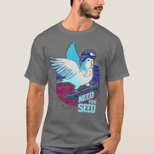 Noodzaak voor zaad blauwe quaker papegaai t-shirt