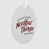 Noodzakelijke dingen ornament (voorkant)
