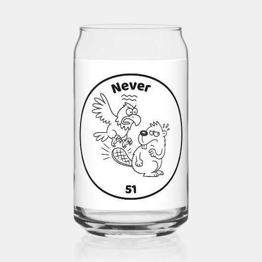 Nooit 51 Beaver vs Eagle Blikvorm Glas (Voorkant)