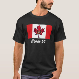Nooit 51, Canada Canadese vlag, Angry Warrior Face T-shirt