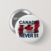 Nooit 51, Canada, Canadese vlag, esdoornblad, Ronde Button 5,7 Cm (Voorkant /achterkant)