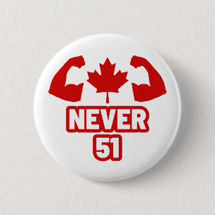 Nooit 51 Canada Sterk Ronde Button 5,7 Cm