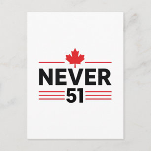 Nooit 51 State Canada Vlag - Trots en Patriottisch Briefkaart