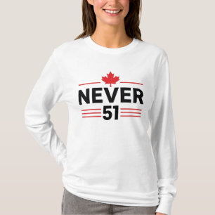 Nooit 51 State Canada Vlag - Trots en Patriottisch T-shirt