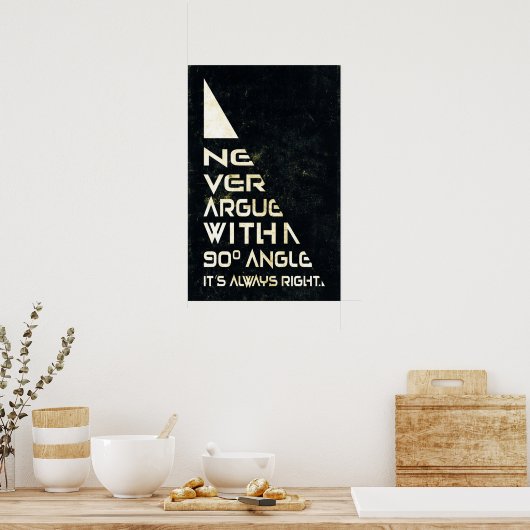 Nooit Ague - Wiskunde Poster (Keuken)