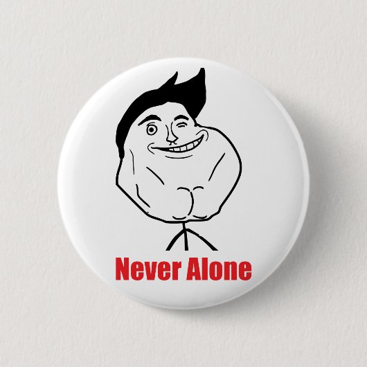 Nooit alleen - Pinback Button (Voorkant)