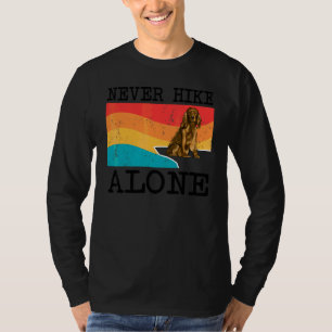 Nooit alleen wandelen Cocker Spaniel Grafisch Wand T-shirt