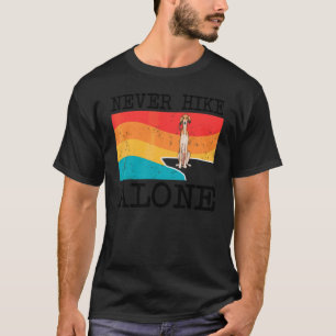 Nooit Alleen Wandelen Saluki Grafisch Wandelen T-shirt
