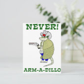 Nooit Arm-A-Dillo Briefkaart (Staand voorkant)