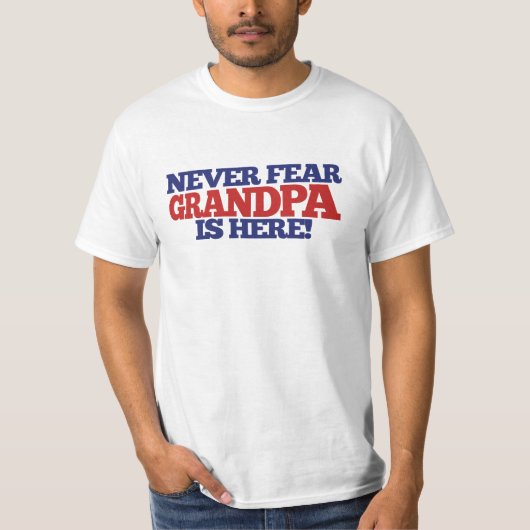Nooit bang dat opa er is t-shirt (Voorkant)
