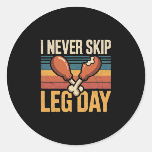 Nooit Been Dag Overslaan Funny Turkey Retro Ronde Sticker