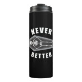 Nooit beter dood binnen skelet Halloween Thermosbeker (Voorkant)