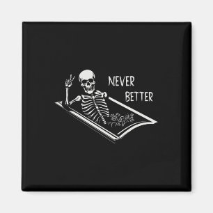 Nooit Beter Skelet Coffin Fine Hand Sign Hallow Magneet