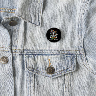 Nooit Beter Skelet Rommelige Knot Koffie Drinken Ronde Button 3,2 Cm