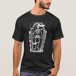 Nooit beter Skeleton Lazy Halloween Costume Funny T-shirt