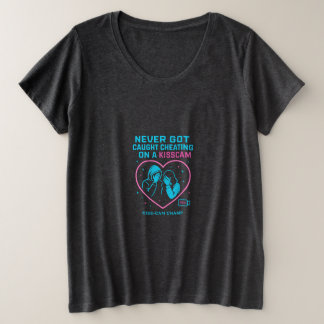 Nooit Betrapt op Oplichting tijdens KissCam Neon K Grote Maat T-shirt