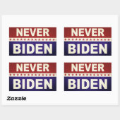Nooit Biden Rechthoekige Sticker (Vel)