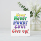 Nooit Briefkaart opgeven (Staand voorkant)