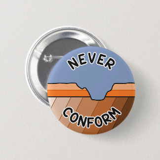 Nooit Conformeren - Hoekdiscordantie van de geoloo Ronde Button 5,7 Cm