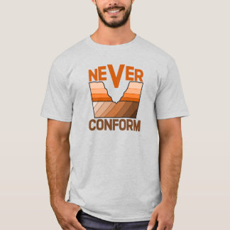 Nooit Conformeren - Hoekdiscordantie van geologen T-shirt