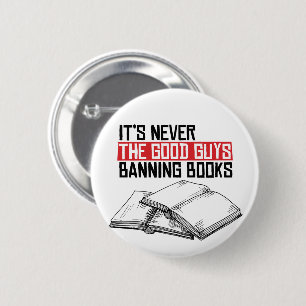 Nooit de goeden die boeken verbieden ronde button 5,7 cm