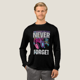 Nooit de jaren 90 vergeten Retro Kunstprint Tri-Blend Shirt