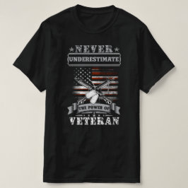 nooit de kracht van veteraan onderschatten t-shirt