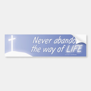 Nooit de manier van leven opgeven bumpersticker
