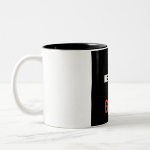 Nooit de Slijpsteen Overslaan Powerlifting Gym Mot Tweekleurige Koffiemok