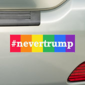 Nooit Donald Trump Bumpersticker (Op auto)