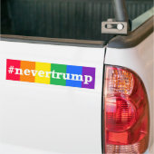 Nooit Donald Trump Bumpersticker (Op Truck)