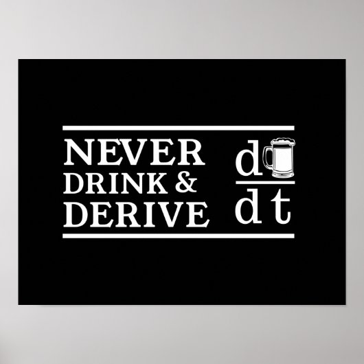 Nooit Drinken en leiden af Poster (Voorkant)