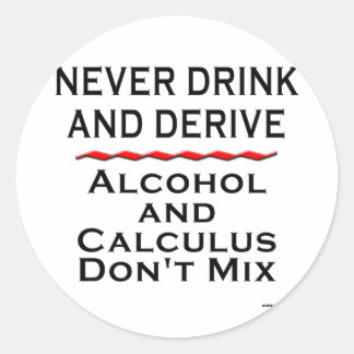 Nooit Drinken en leiden af Ronde Sticker