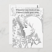 Nooit echt weg briefkaart (Voorkant / Achterkant)