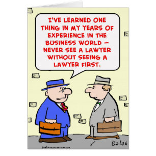 nooit een advocaat zien