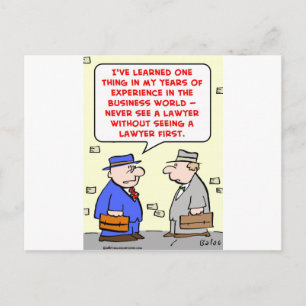 nooit een advocaat zien briefkaart