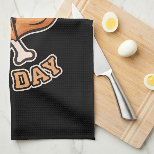 Nooit een Beendag overslaan - Chicken Drumstick - Theedoek (Quarter Fold)